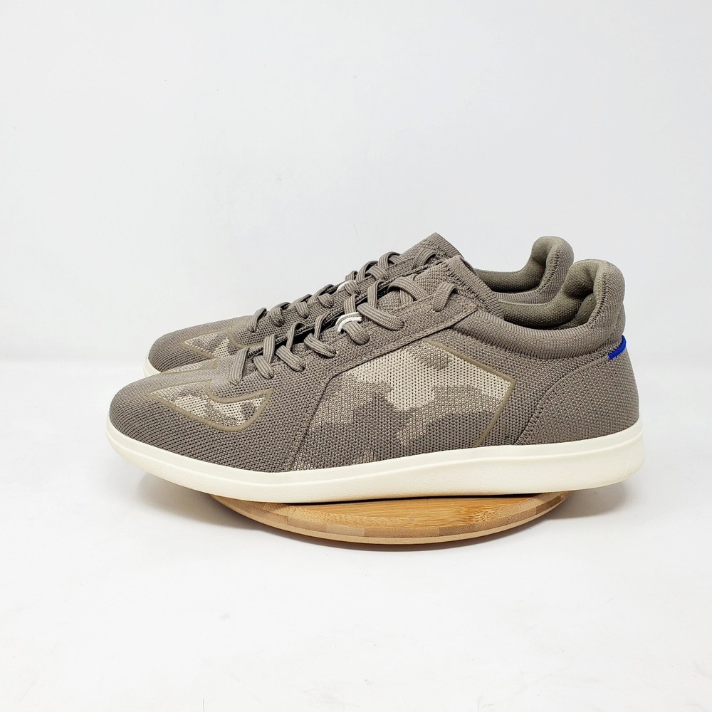Rothys Shoes Men 11 Taupe Desert Camo Sneaker Athletic Sneaker RS01 Lace Up Knit